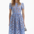 Lily Lace Midi Dress - Blue