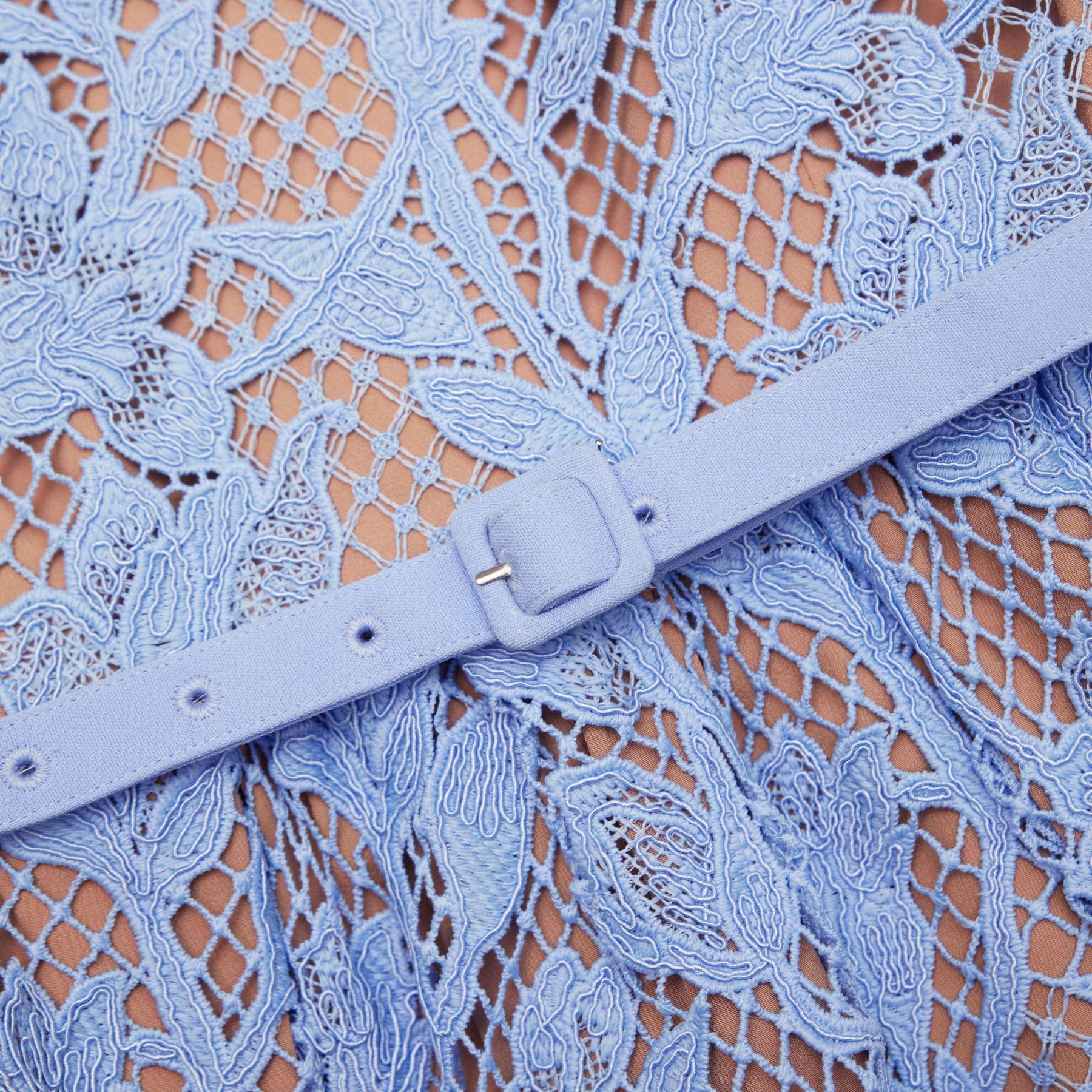 Lily Lace Midi Dress - Blue