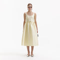 Taffeta Midi Dress - Yellow