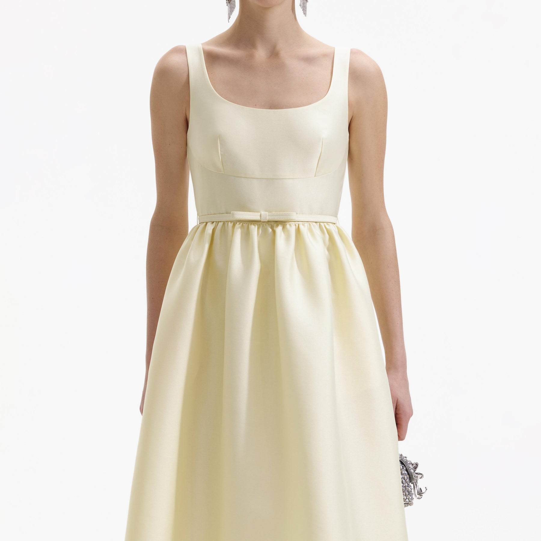 Taffeta Midi Dress - Yellow