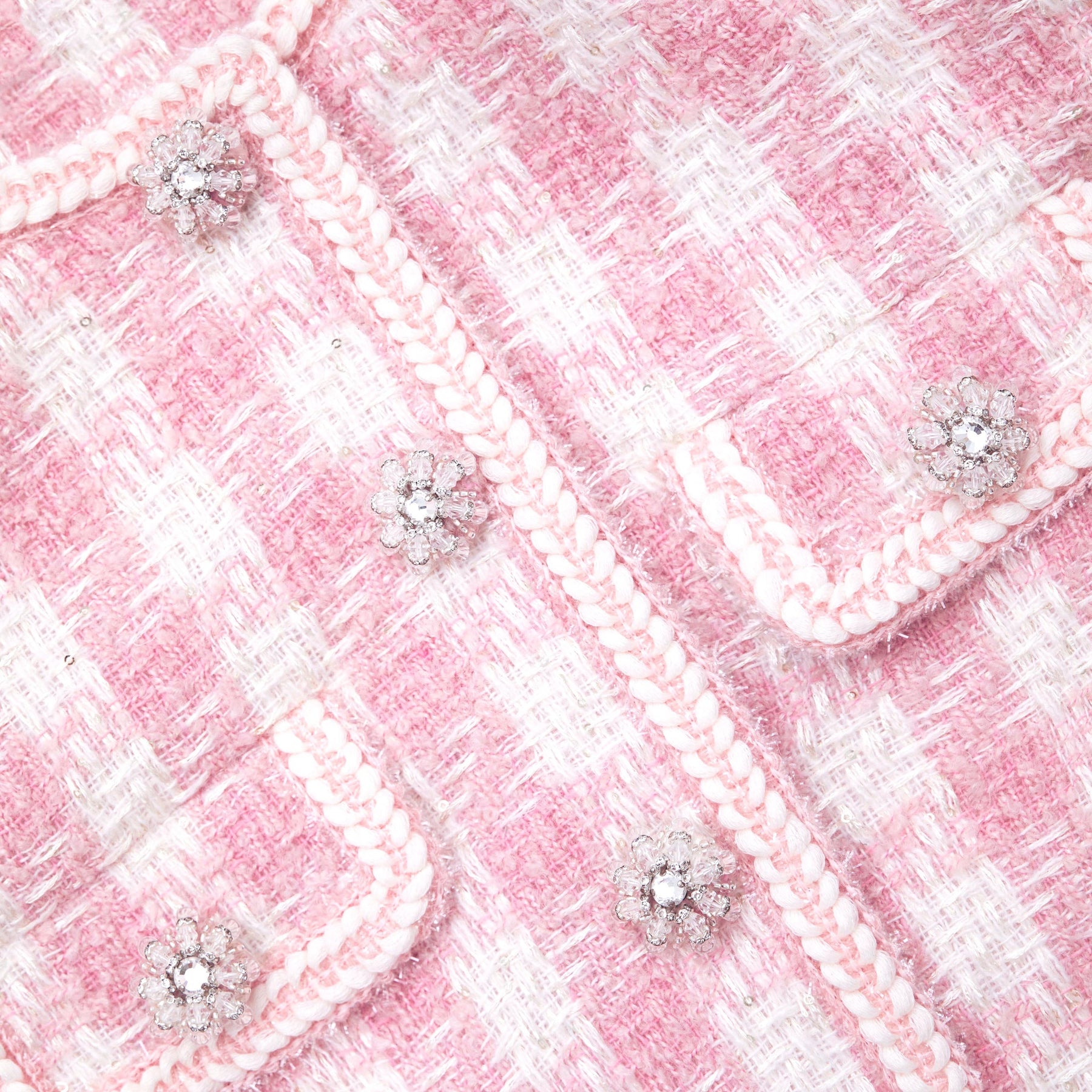 Check Boucle Jacket - Pink