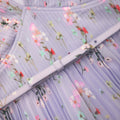 Chiffon Tiered Midi Dress - Lilac Floral