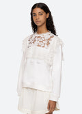 Joah Embroidery Sweatshirt - White
