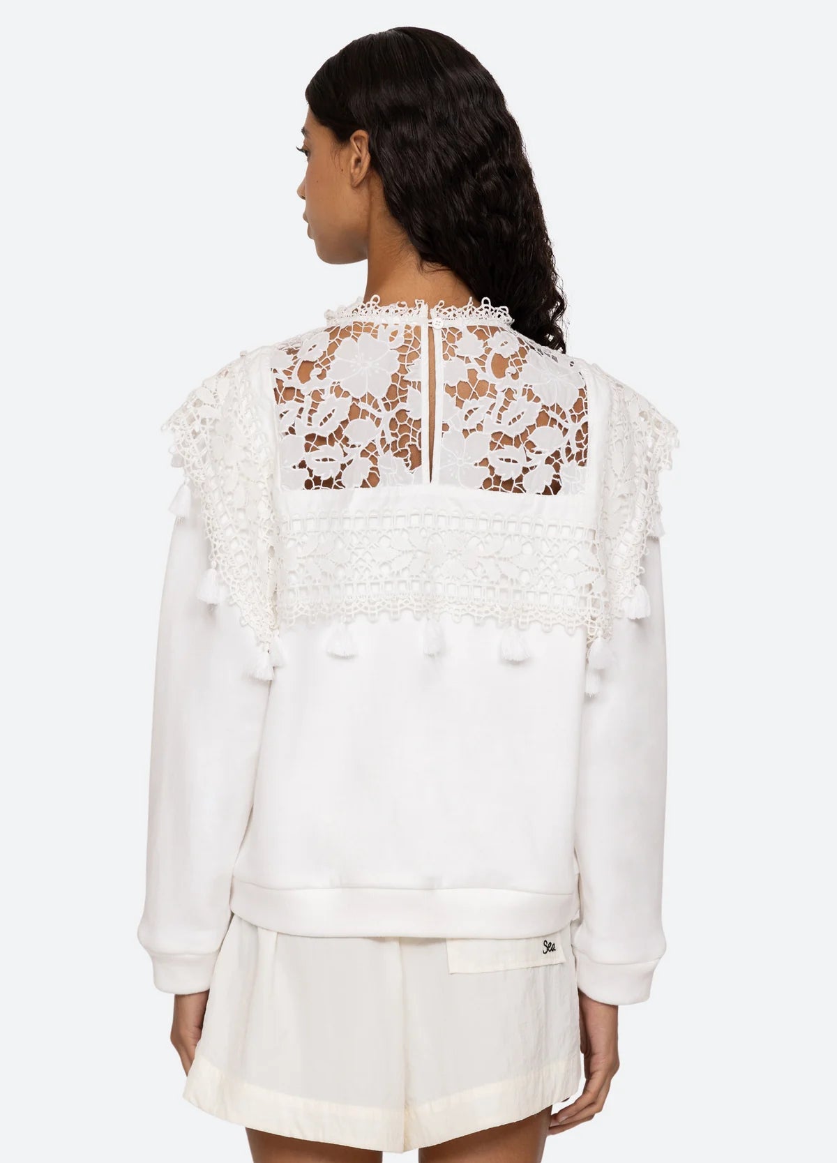 Joah Embroidery Sweatshirt - White