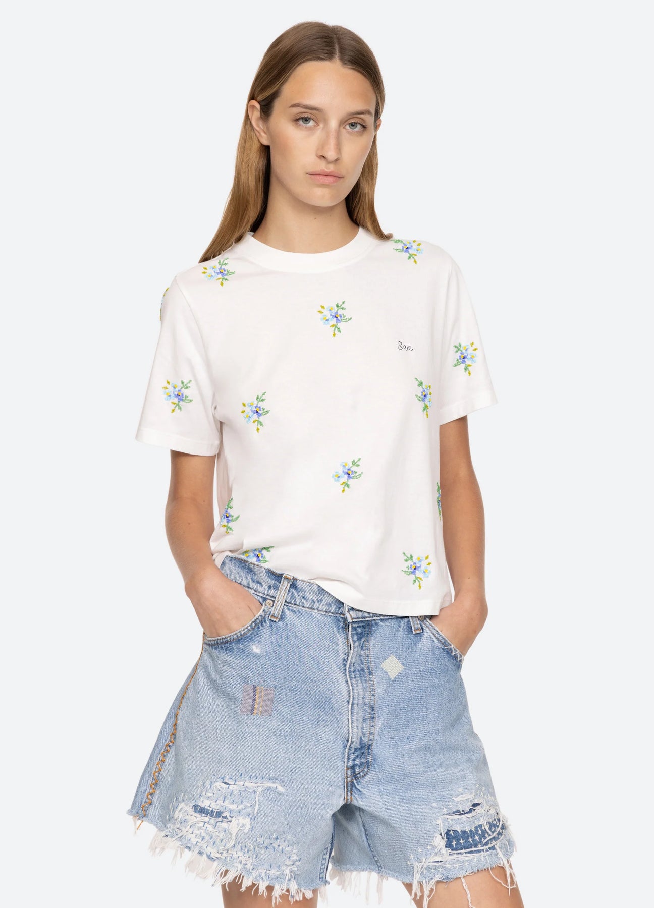 Tania Beaded T-Shirt - White