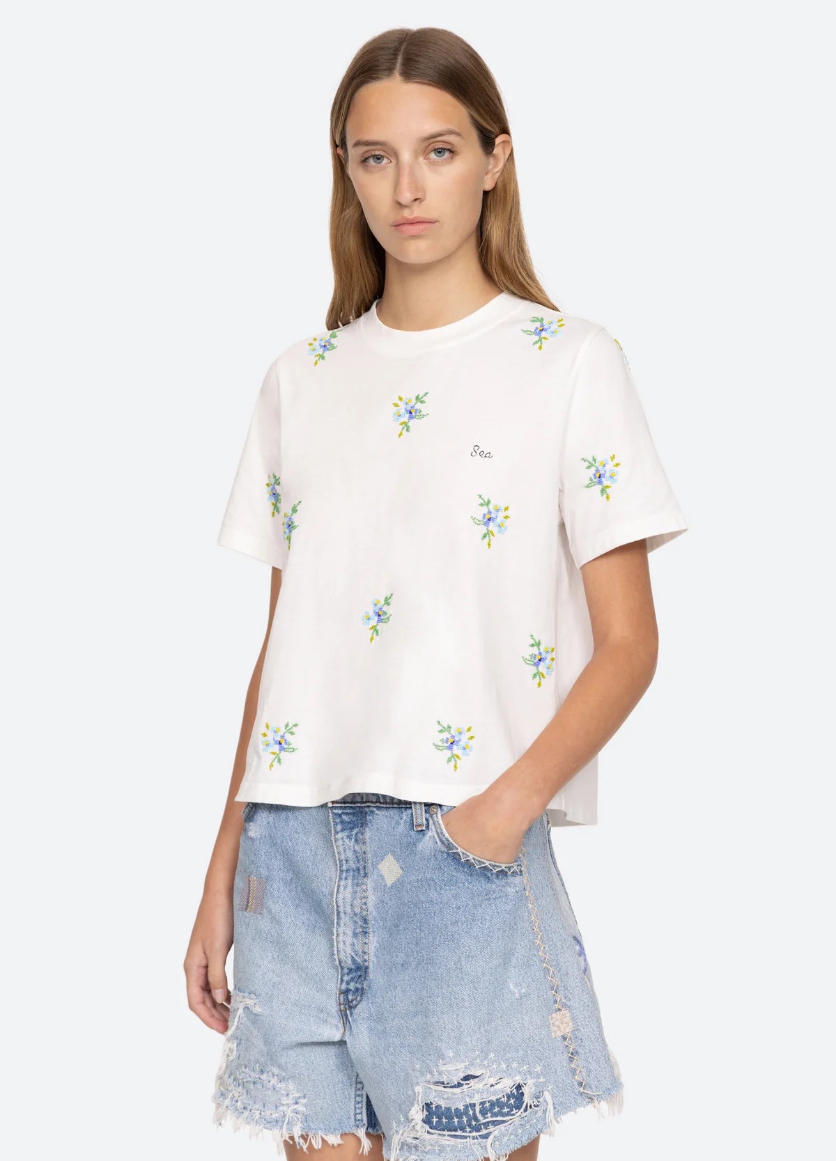 Tania Beaded T-Shirt - White