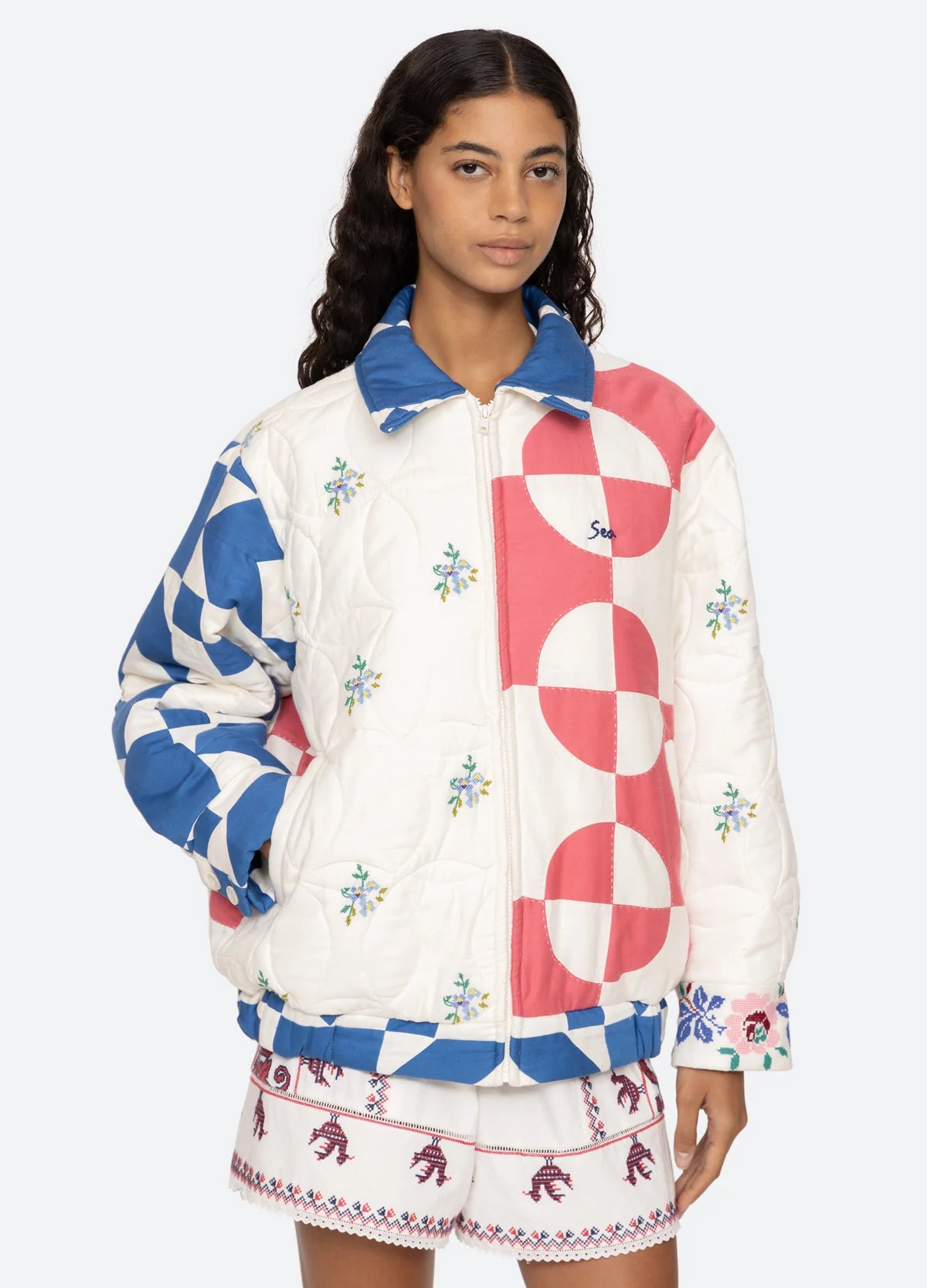 Tanya Patchwork Long Sleeve Jacket - Multi