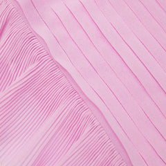 Chiffon Sleeveless Ruffle Midi Dress - Pink