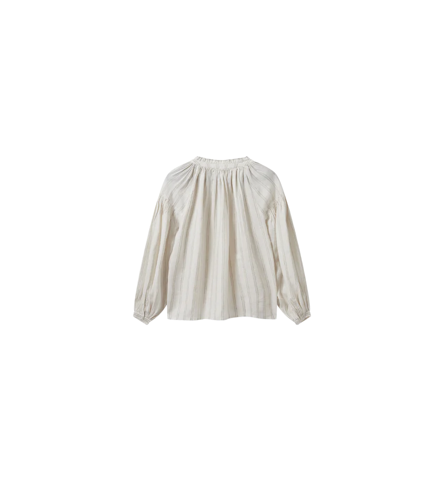 Safi Striped Linen Shirt - Ecru