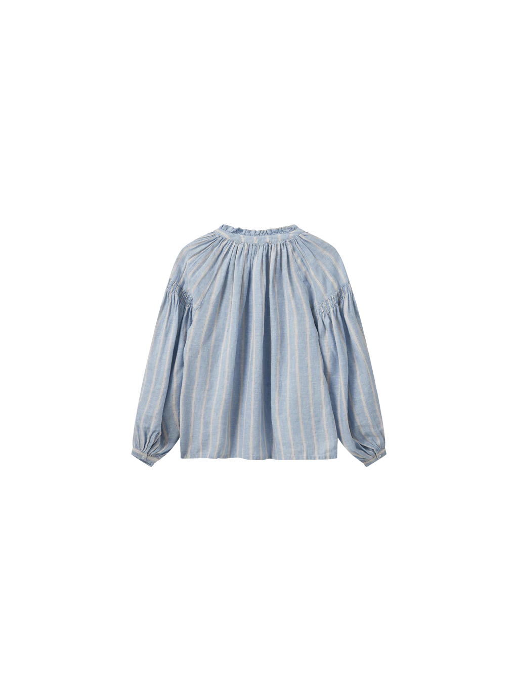 Safi Striped Linen Shirt - Cashmere Blue