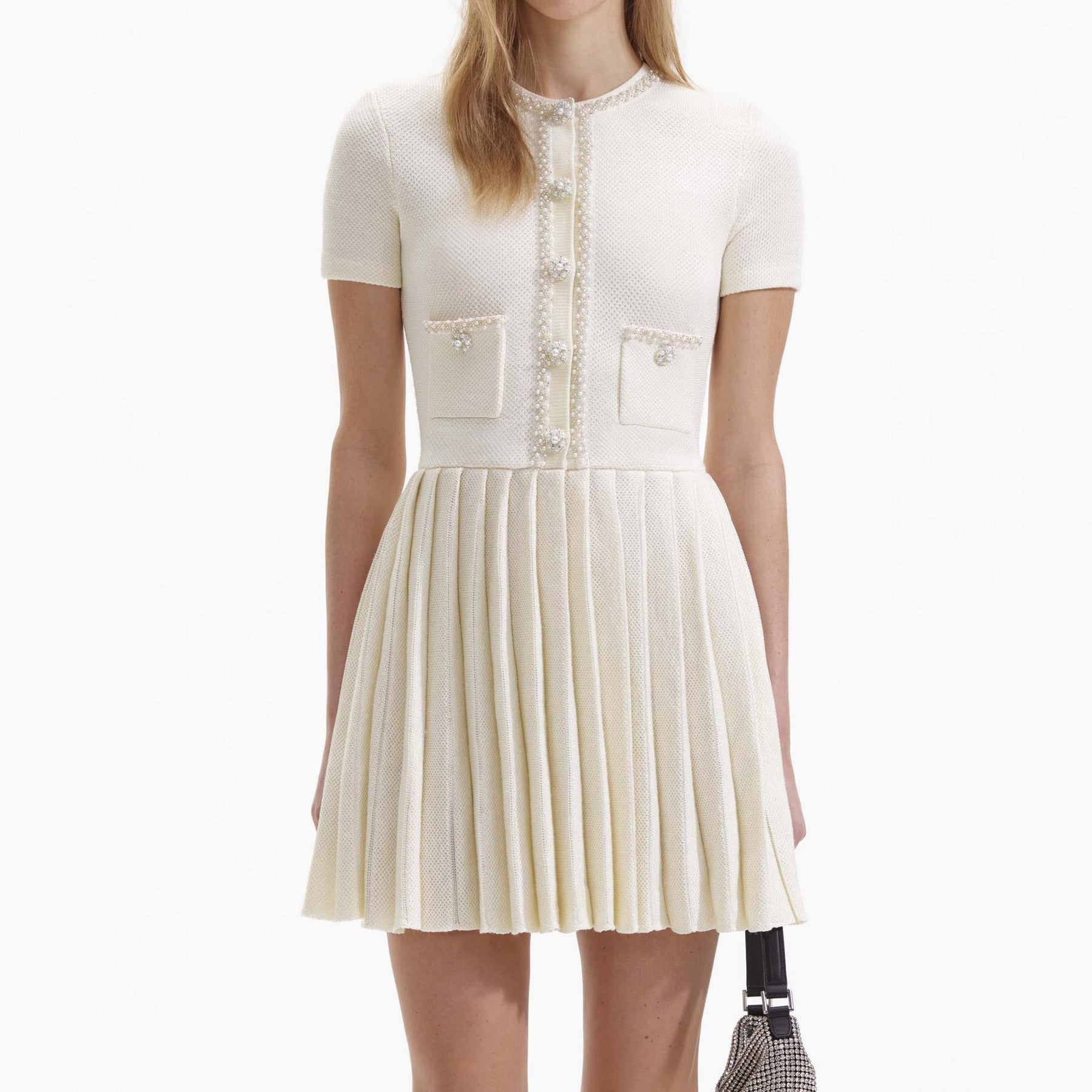 Knit Mini Dress - Cream