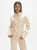 Shaped Denim Jacket - Raw Cotton