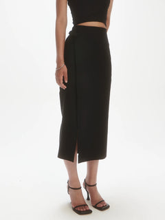Overlap Skirt - Noir