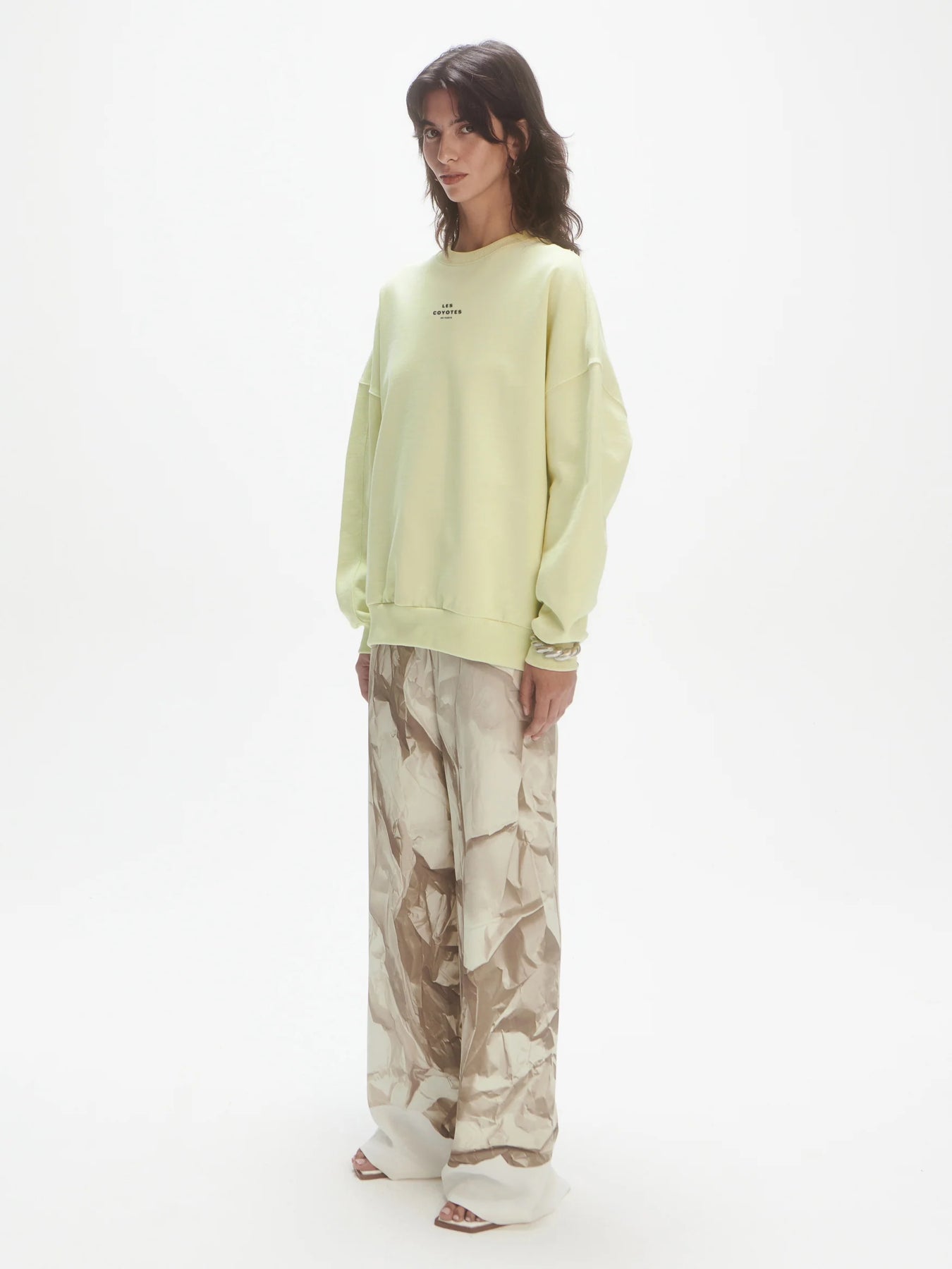 Oversized Logo Sweatshirt - White Jade