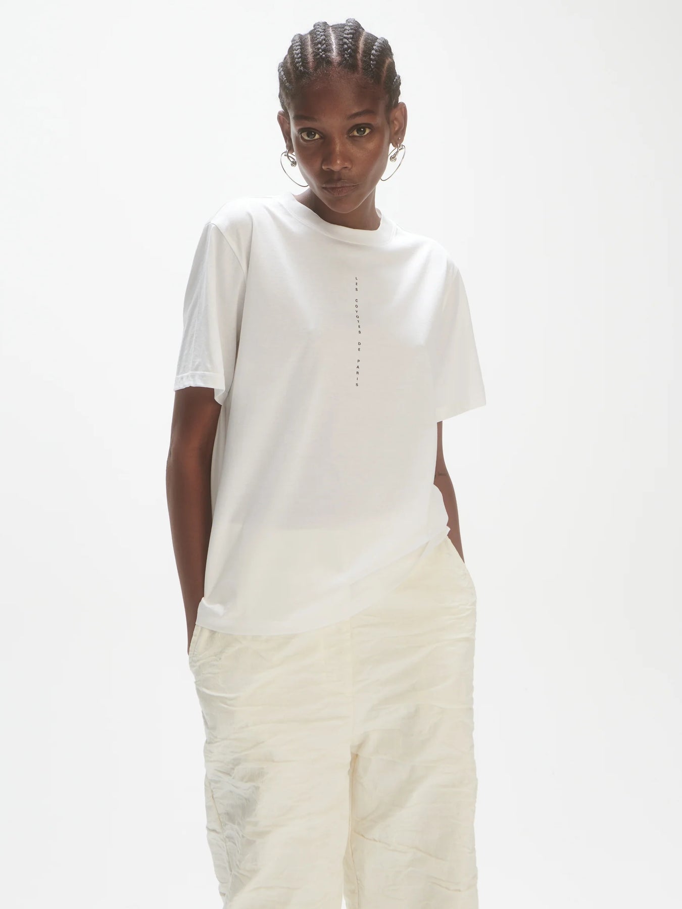 Vertical Logo Tee - White