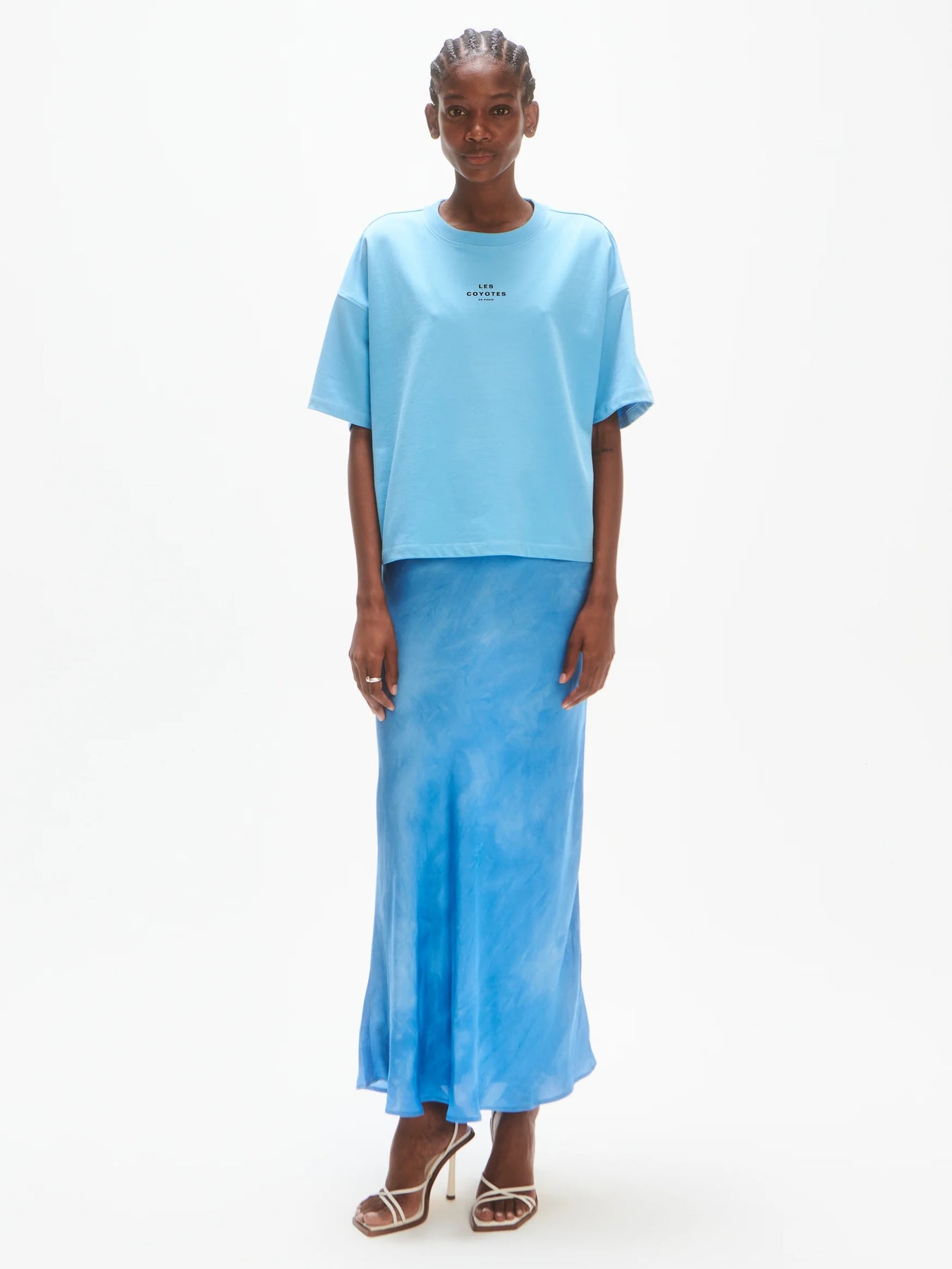 Logo Boxy-Fit Tee - Maya Blue