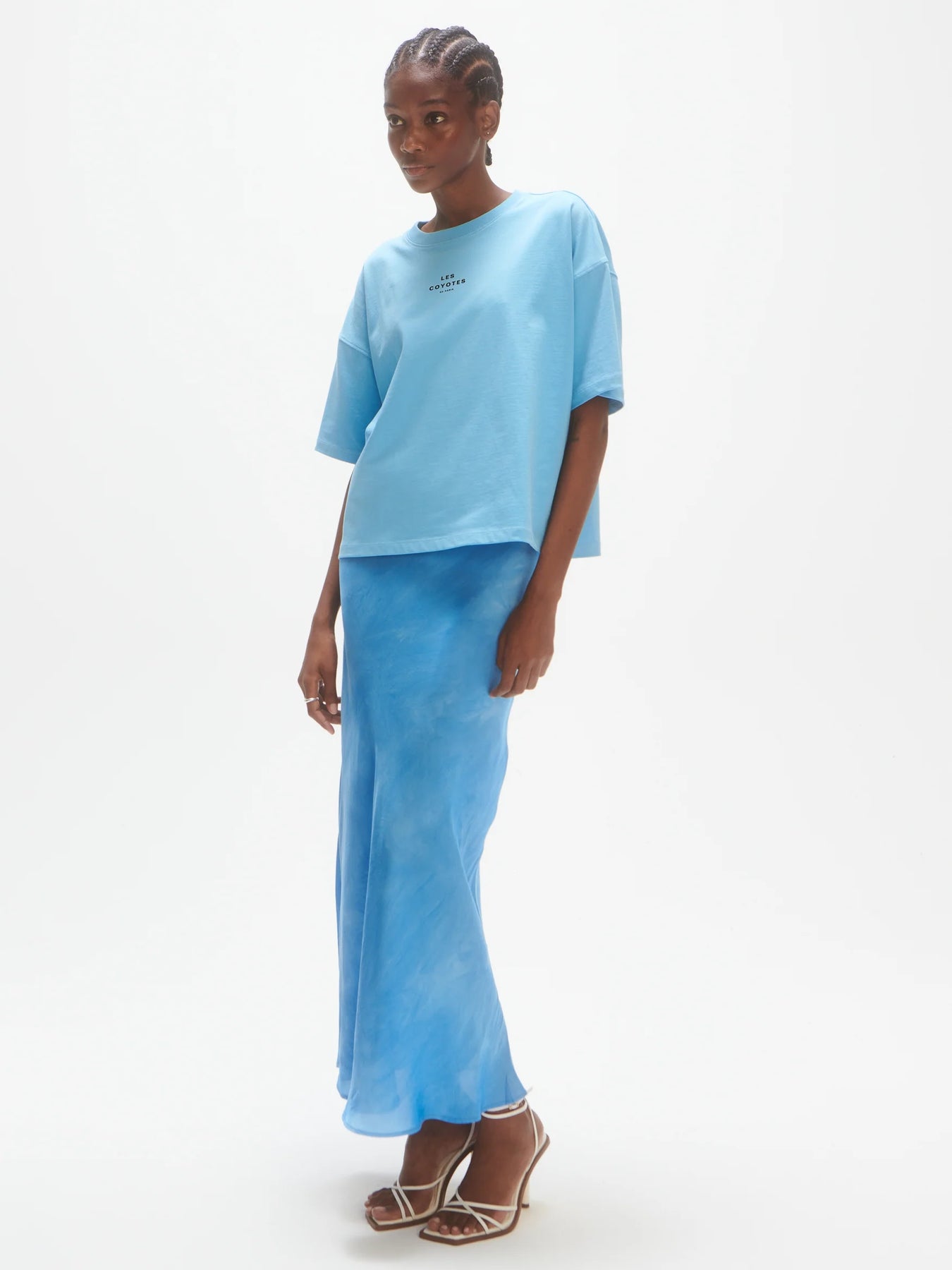 Logo Boxy-Fit Tee - Maya Blue