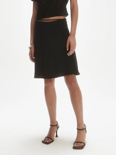 Fluid Short Skirt - Noir