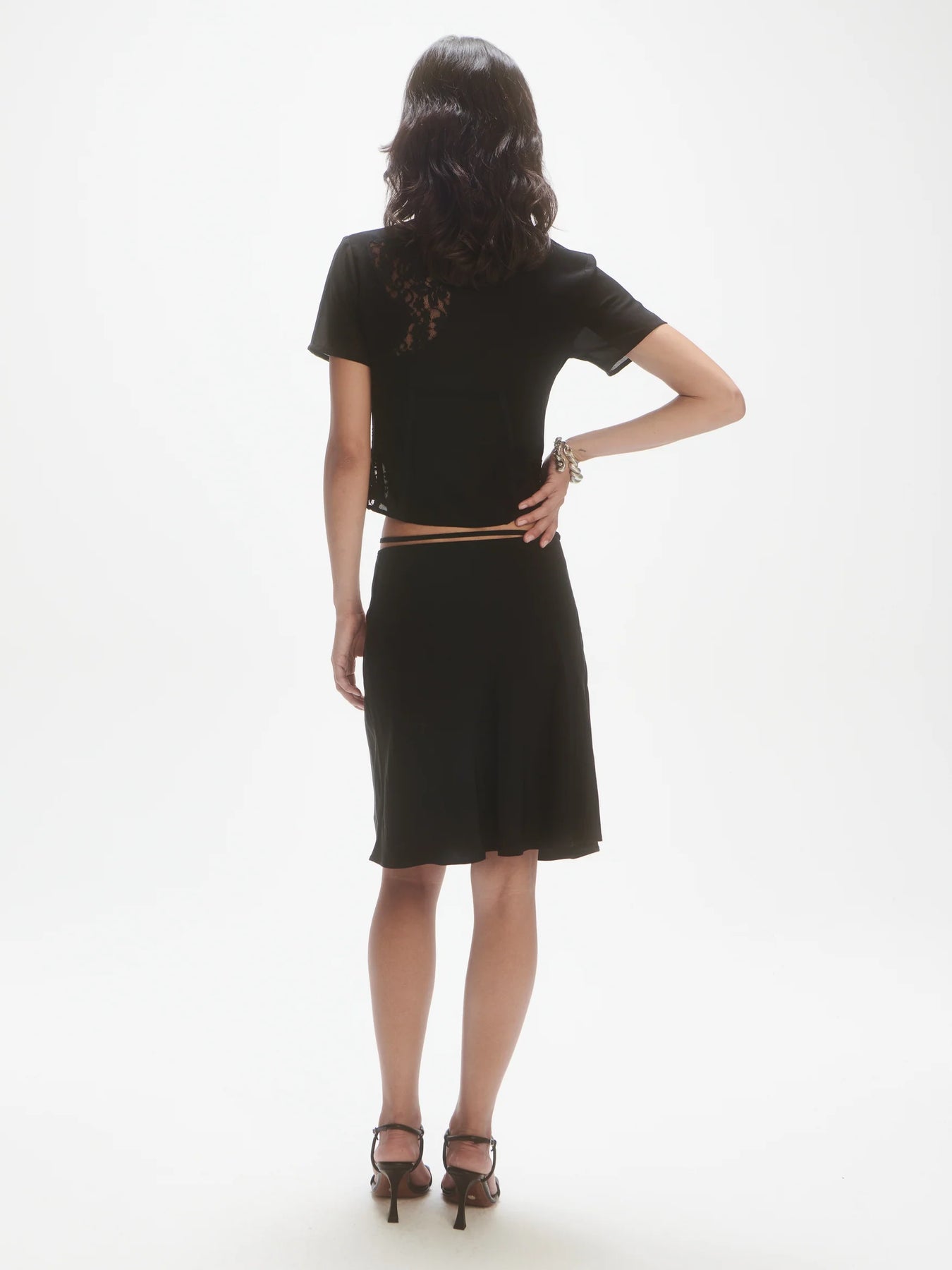 Fluid Short Skirt - Noir