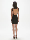 Short Open Back Dress - Noir