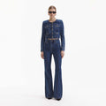 Buttoned Denim Jacket - Blue