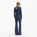 Buttoned Denim Jacket - Blue