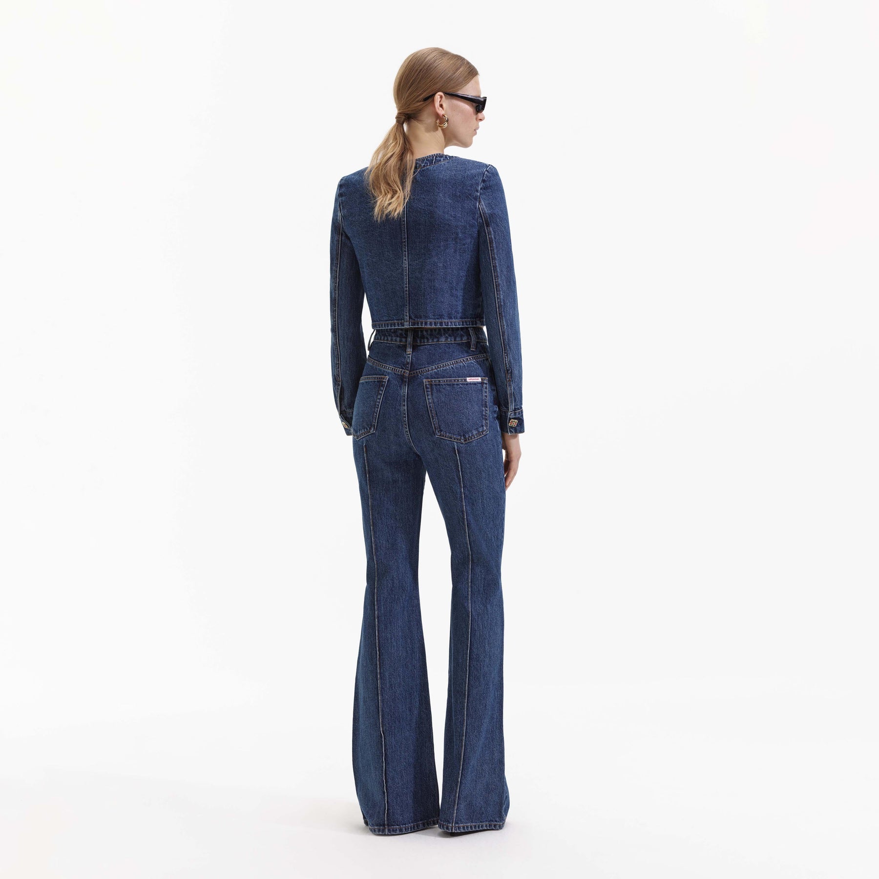 Buttoned Denim Jacket - Blue