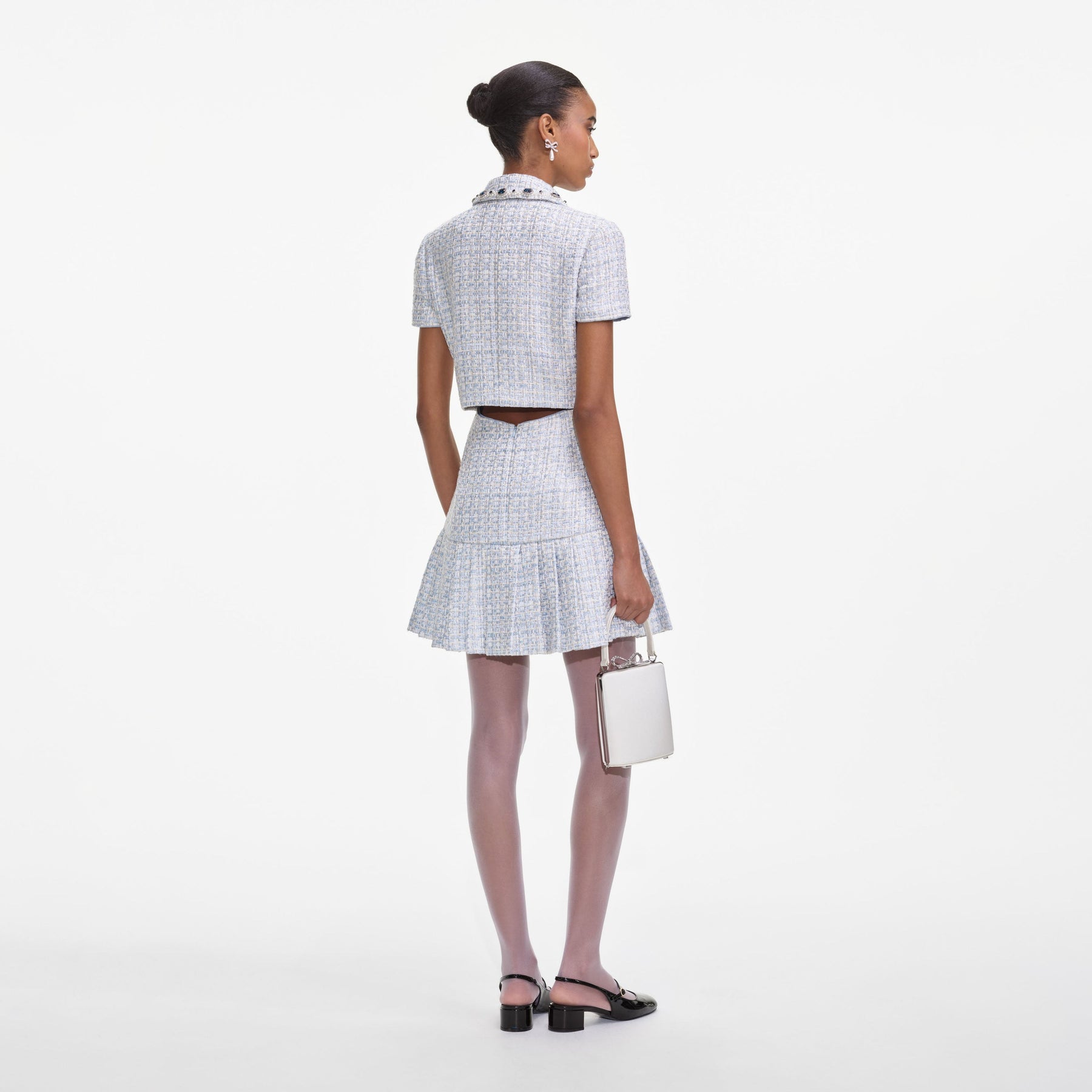 Boucle Mini Dress - Blå