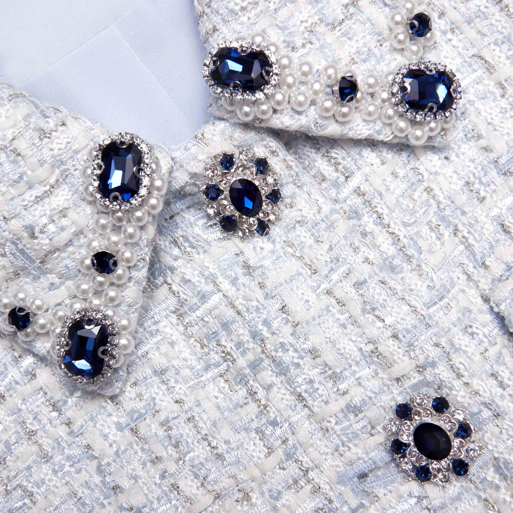 Boucle Mini Dress - Blå