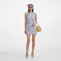 Fine Lace Mini Dress - Blå