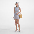 Fine Lace Mini Dress - Blå