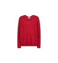 Thora V-Neck Knit - Chinese Red
