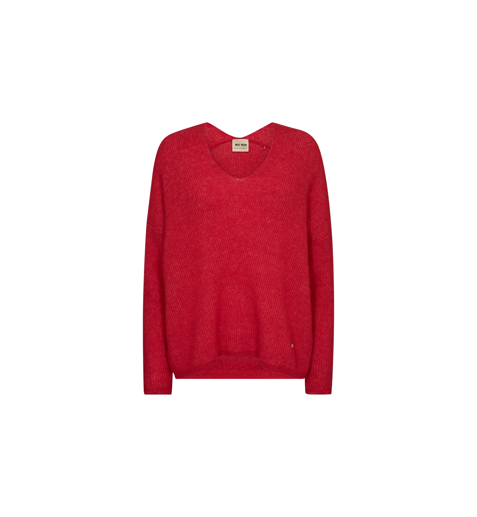 Thora V-Neck Knit - Chinese Red