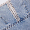 Denim Pearl Miniklänning - Ljusblå