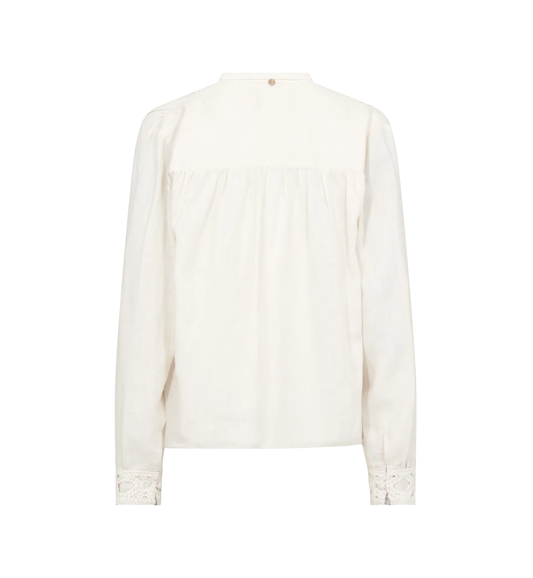 Evanda Ls Blouse - Ecru