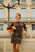 Jenny Knit Wool Cardigan - Brown Melange