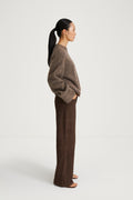 Niclas Short Sweater - Brun