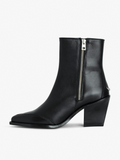 Cara Boots Semy-Shiny Calfskin - Noir