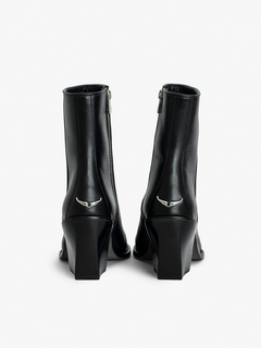 Cara Boots Semy-Shiny Calfskin - Noir