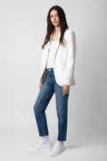 La Flash Smooth Calfskin Perfo - Blanc