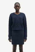 Sadene V-Neck Sweater - Outer Space
