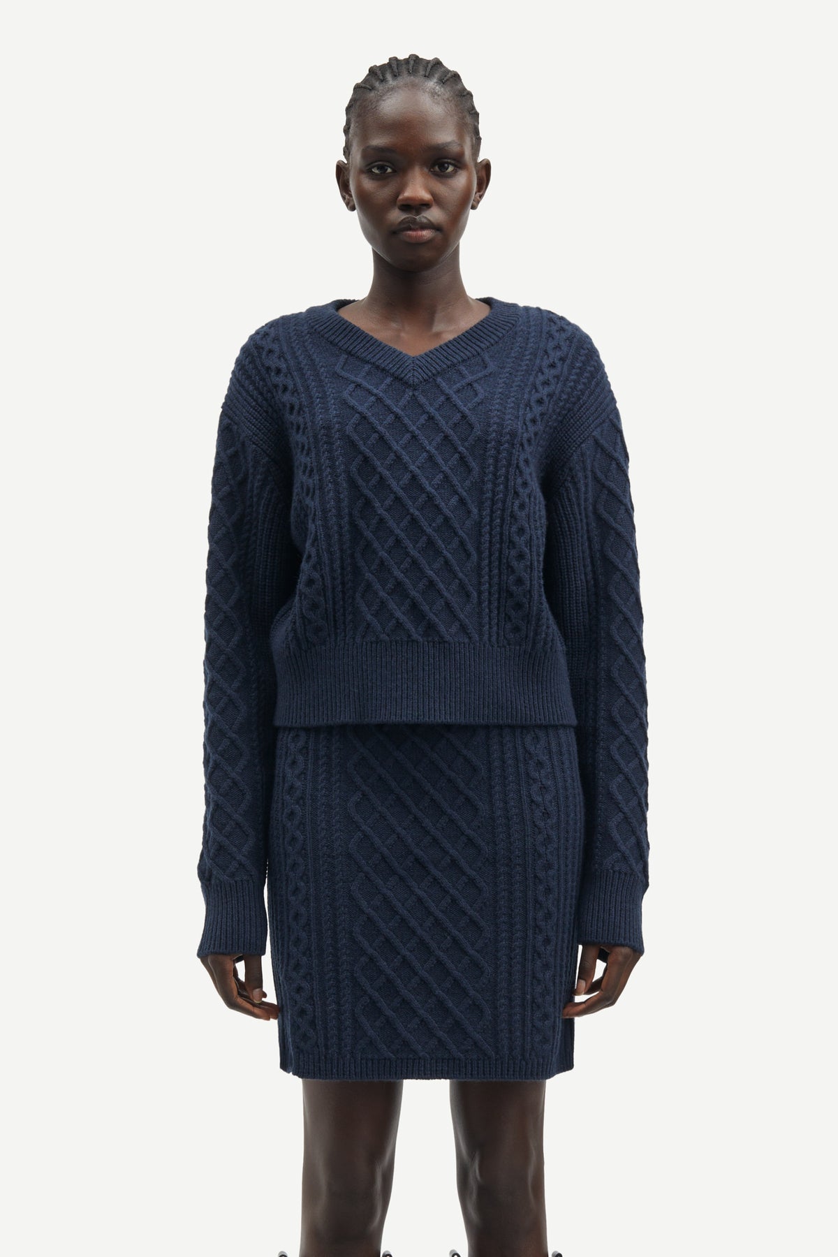 Sadene V-Neck Sweater - Outer Space