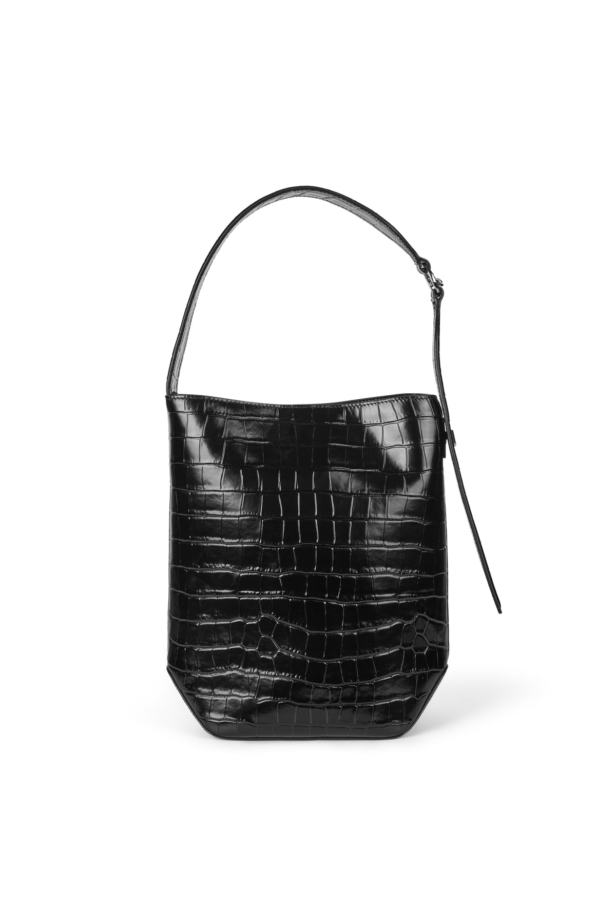 Saelmegade Bucket Bag Croc - Svart