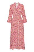 Sally Long Dress - Red Flower