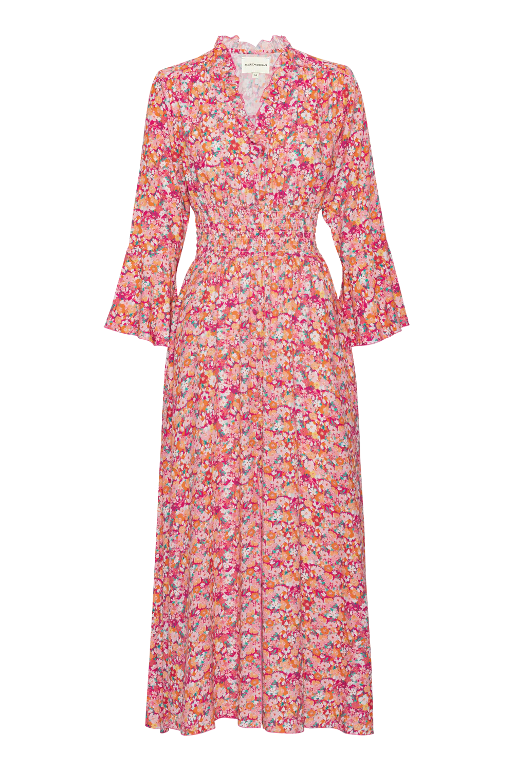 Sally Long Dress - Red Flower