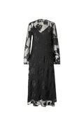 Samadeleine Dress - Black Blooming Burnout
