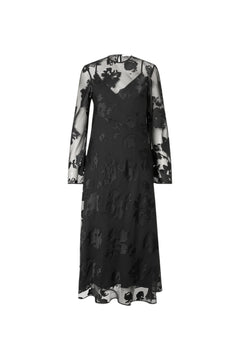 Samadeleine Dress - Black Blooming Burnout