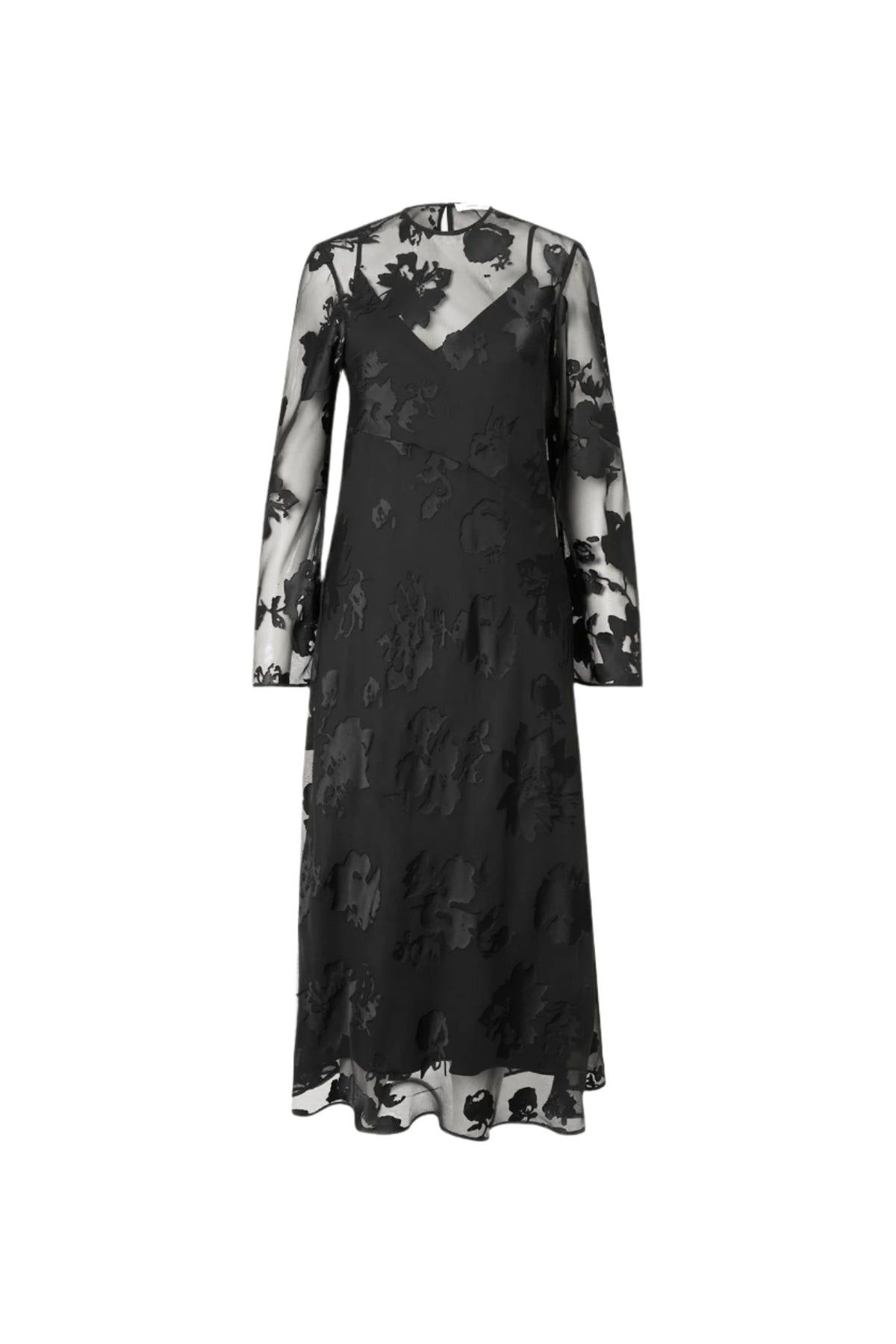 Samadeleine Dress - Black Blooming Burnout