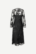 Samadeleine Dress - Black Blooming Burnout