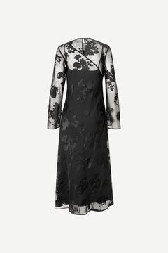 Samadeleine Dress - Black Blooming Burnout